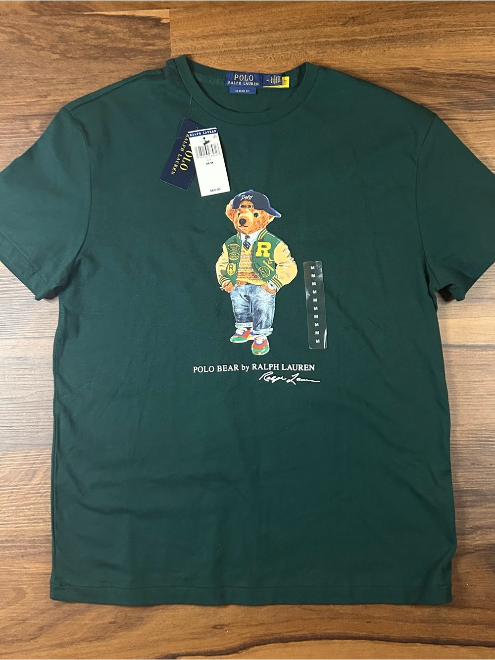 Brand new Ralph Lauren Dark Green Polo Bear Graphic Tee